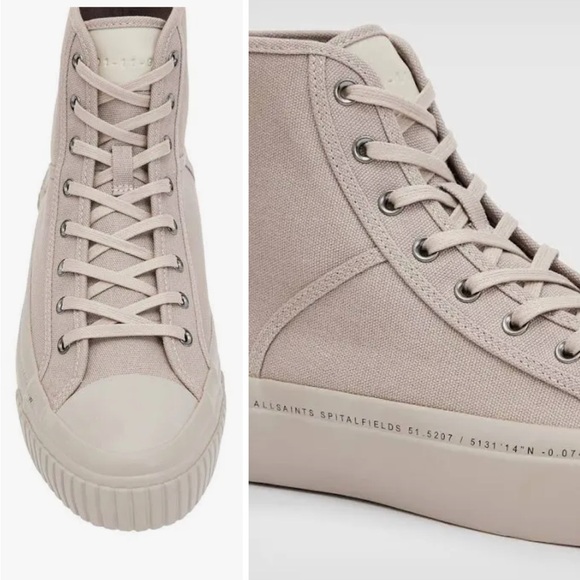 AllSaints Douglas Script High Top size 8 - Picture 2 of 7